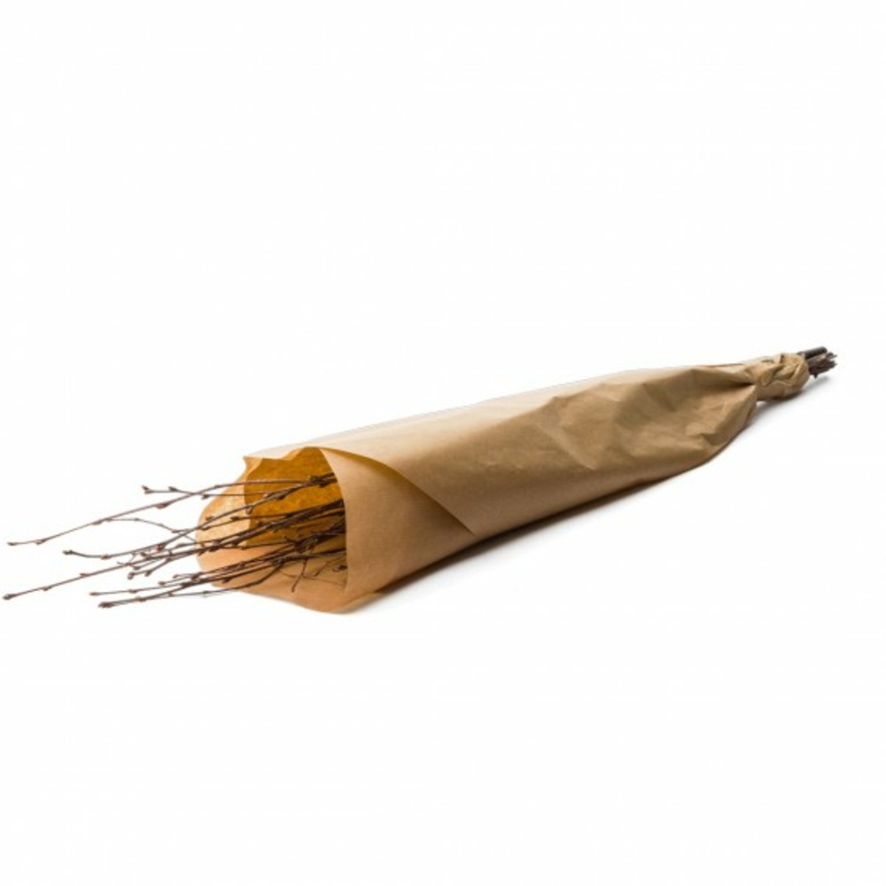 Botte de fleurs séchées tiges de bouleau marron naturel