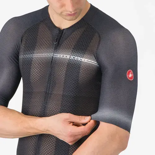 Castelli Climber's A/C Fietsshirt Korte Mouwen Zwart/Donkergrijs Heren