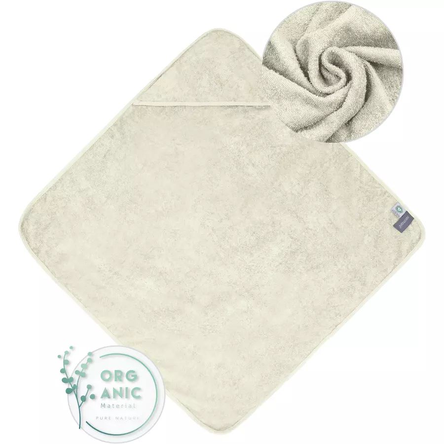 normani 2x Baby Wickeltücher aus Bio-Baumwolle Beige