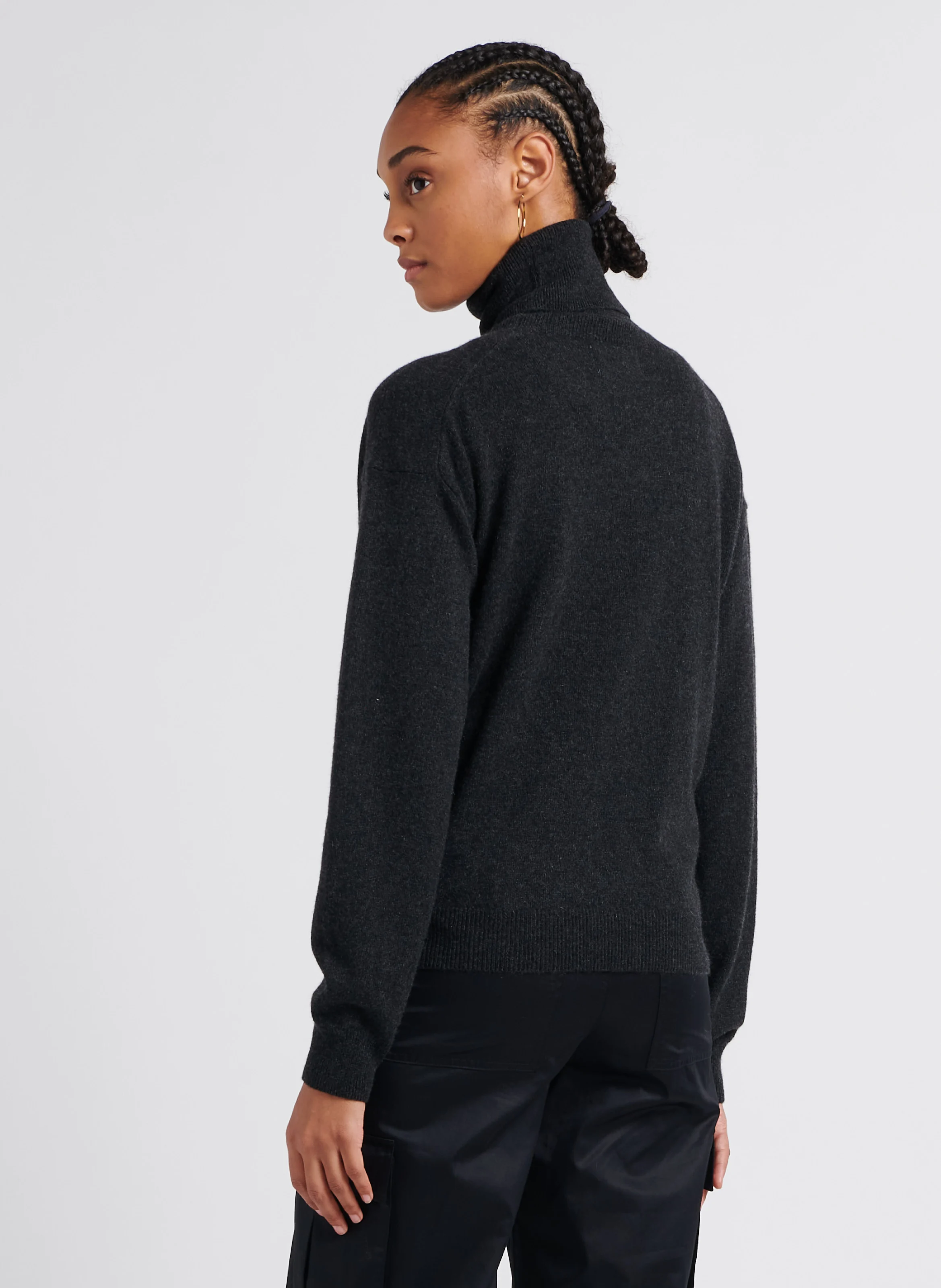 SORGE - Pull col rouléen cachemire | Gris