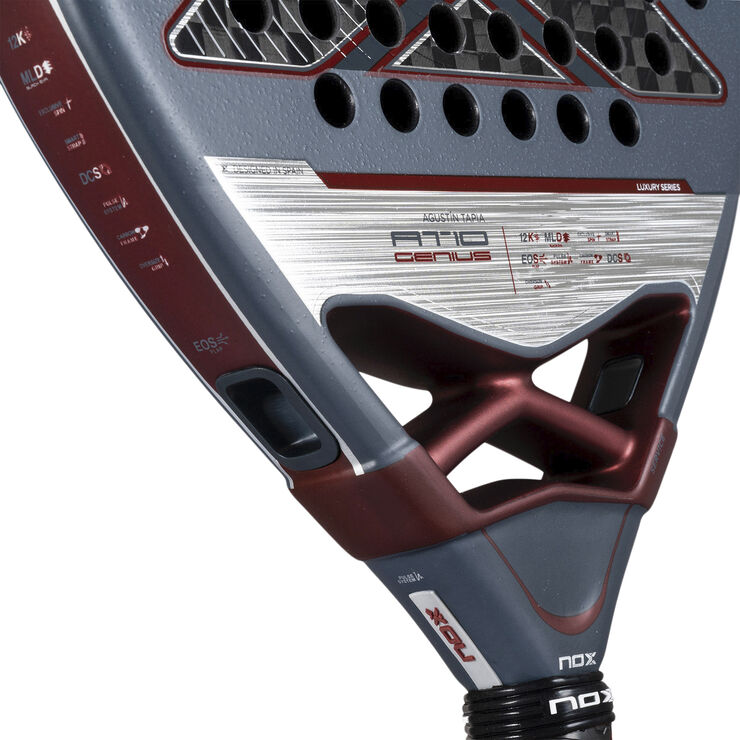 Nox Agustin Tapia 10 Genius 12K Padelbat Sølv