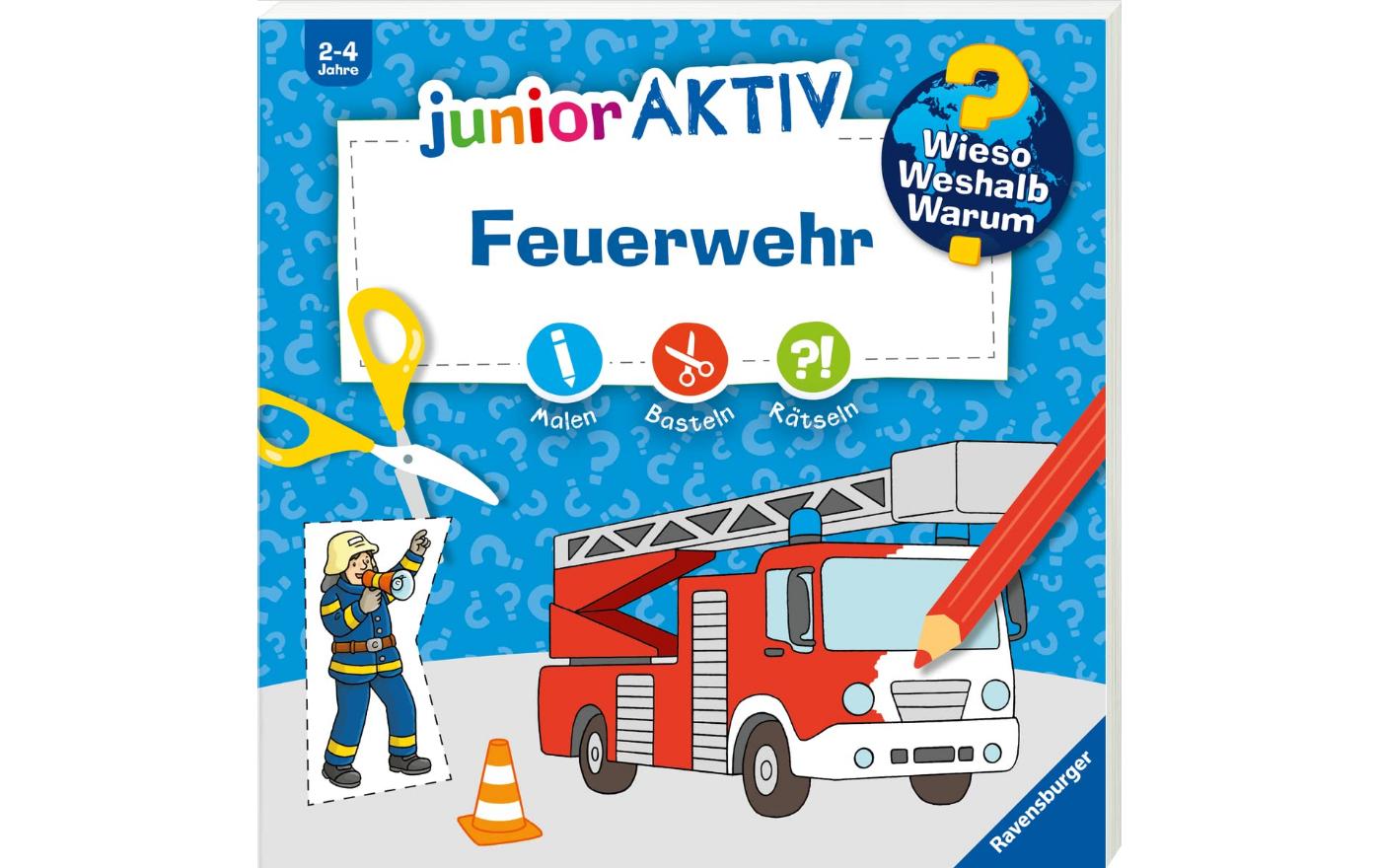 Kinder-Sachbuch WWW junior AKTIV: FeuerwehrErstes Ausmalen, Basteln und Rätseln für Feuerwehrfans