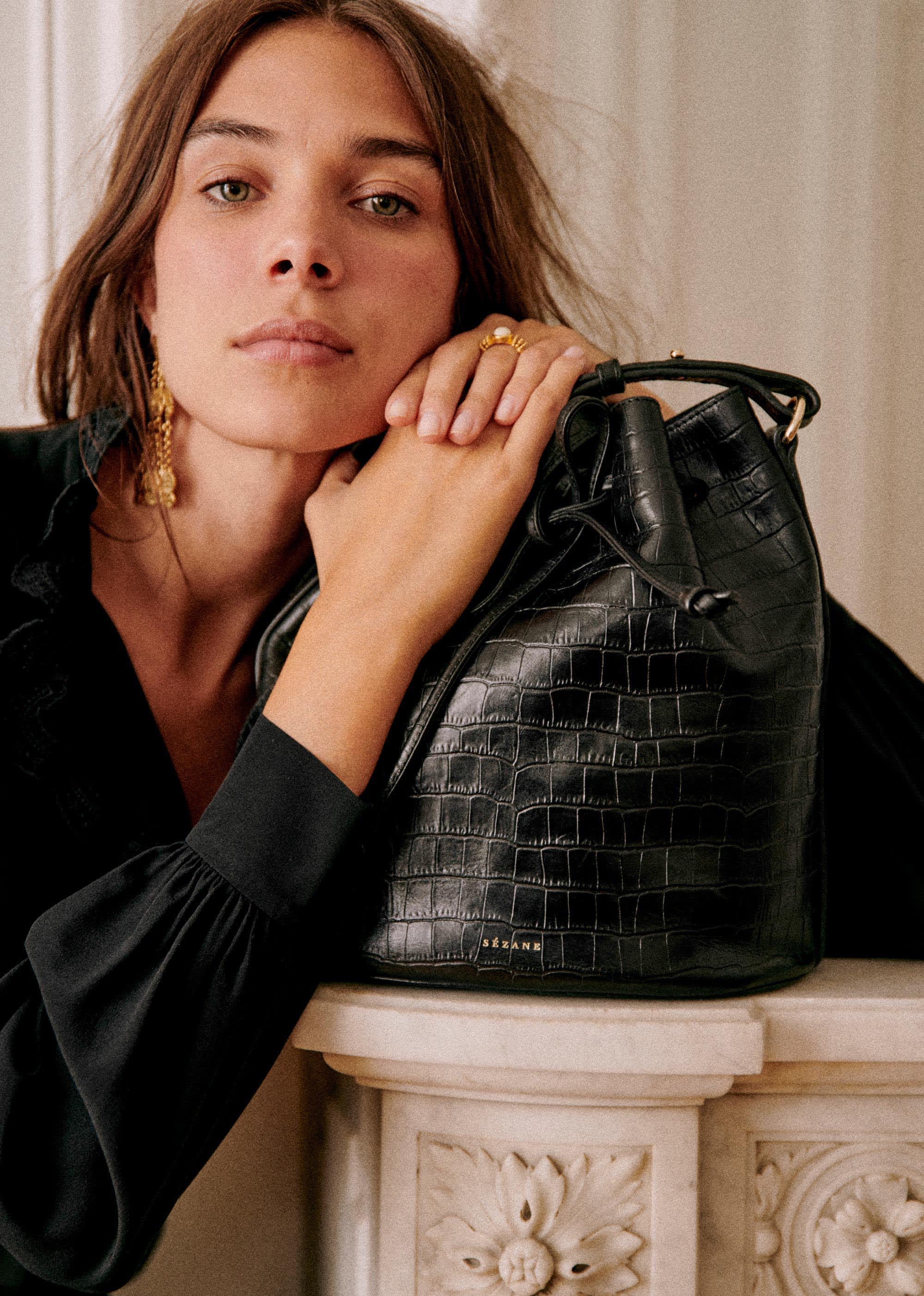 Bourse Farrow - Noir Croco - SACS/NEW SACS Nos Sacs Iconiques 5906329
