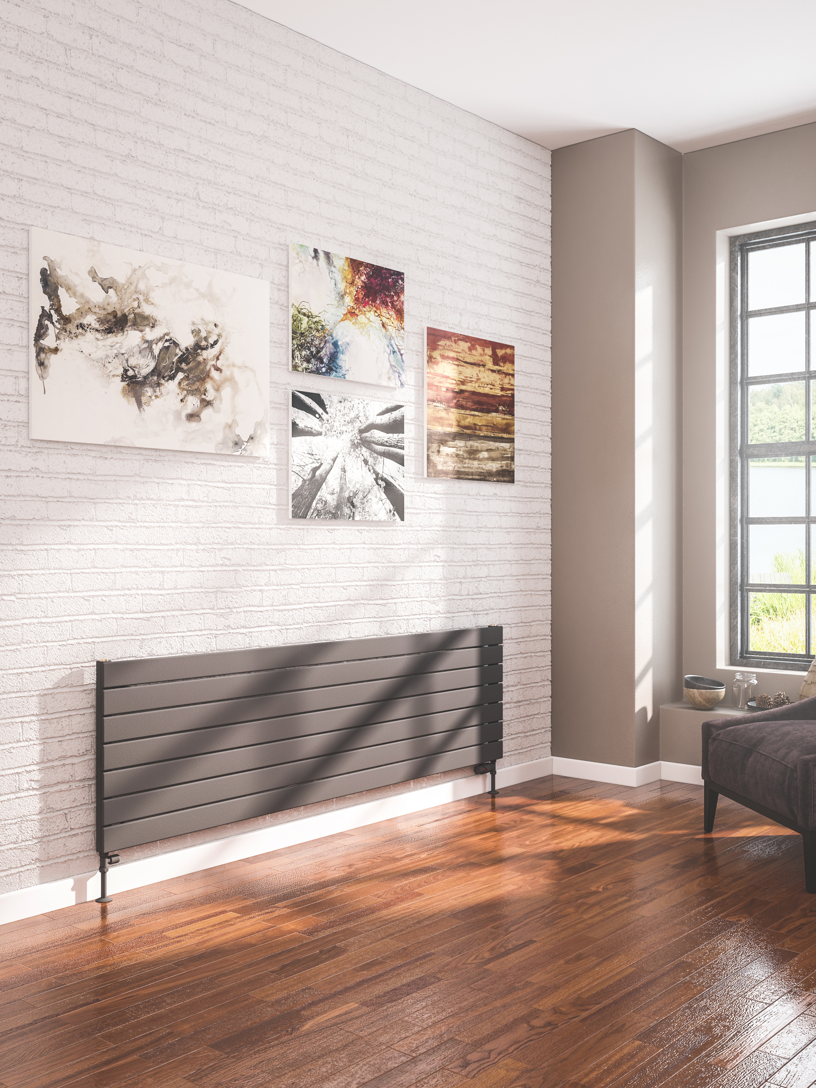 Eastbrook Addington type 10 radiator 50x180cm staal 1303W antraciet