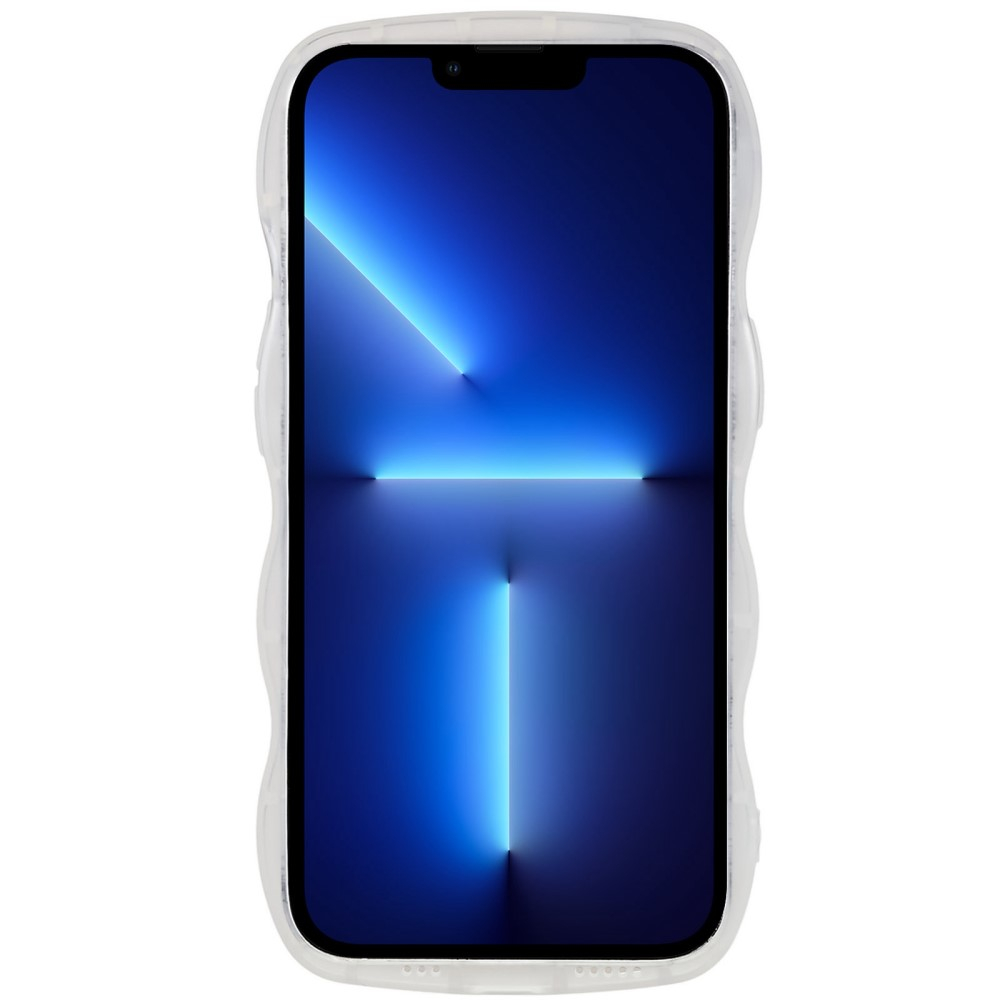 iPhone 13 Pro Gummi Hülle Air Cushion Fallschutz Kinder Design - Nice Day (Blau / Lila)