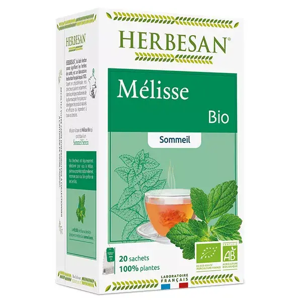 Infusão de Erva-Cidreira Orgânica Herbesan - 20 sachês