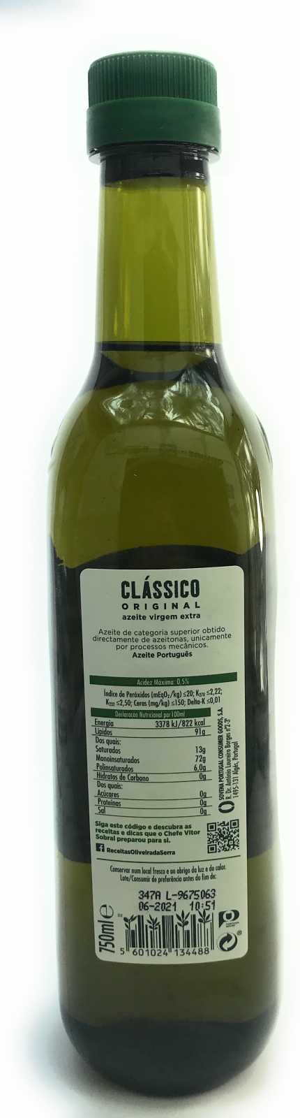 Azeite de Oliva Oliveira Seleção de Azeite Maduro 750 ml
