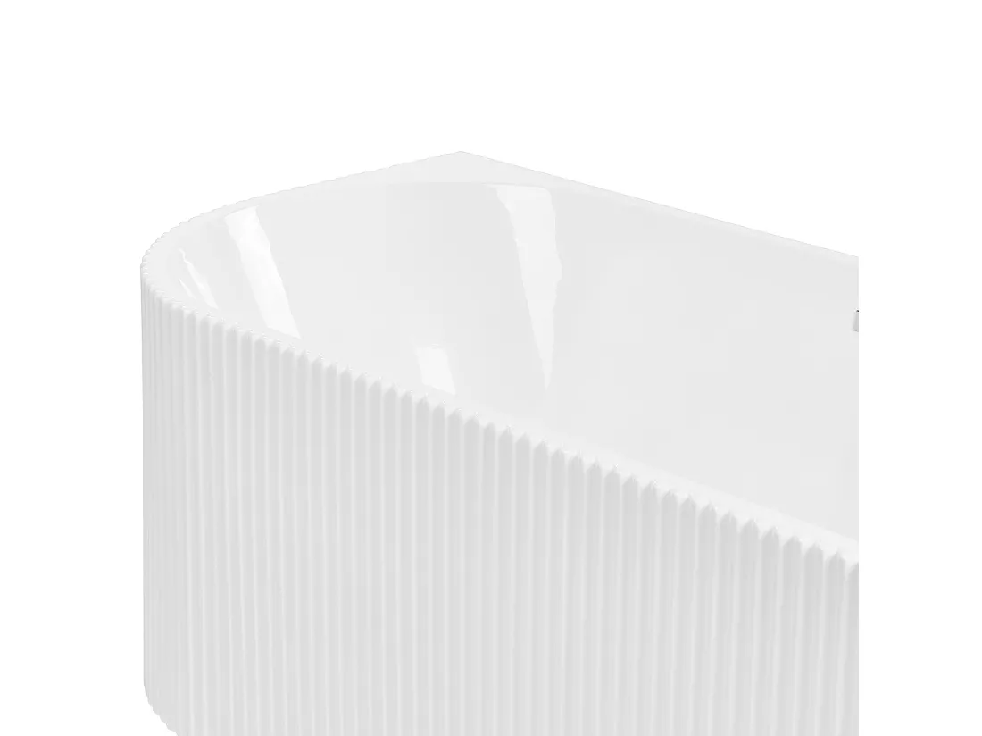 Baignoire d'angle droite blanche 160 x 80 cm GOCTA