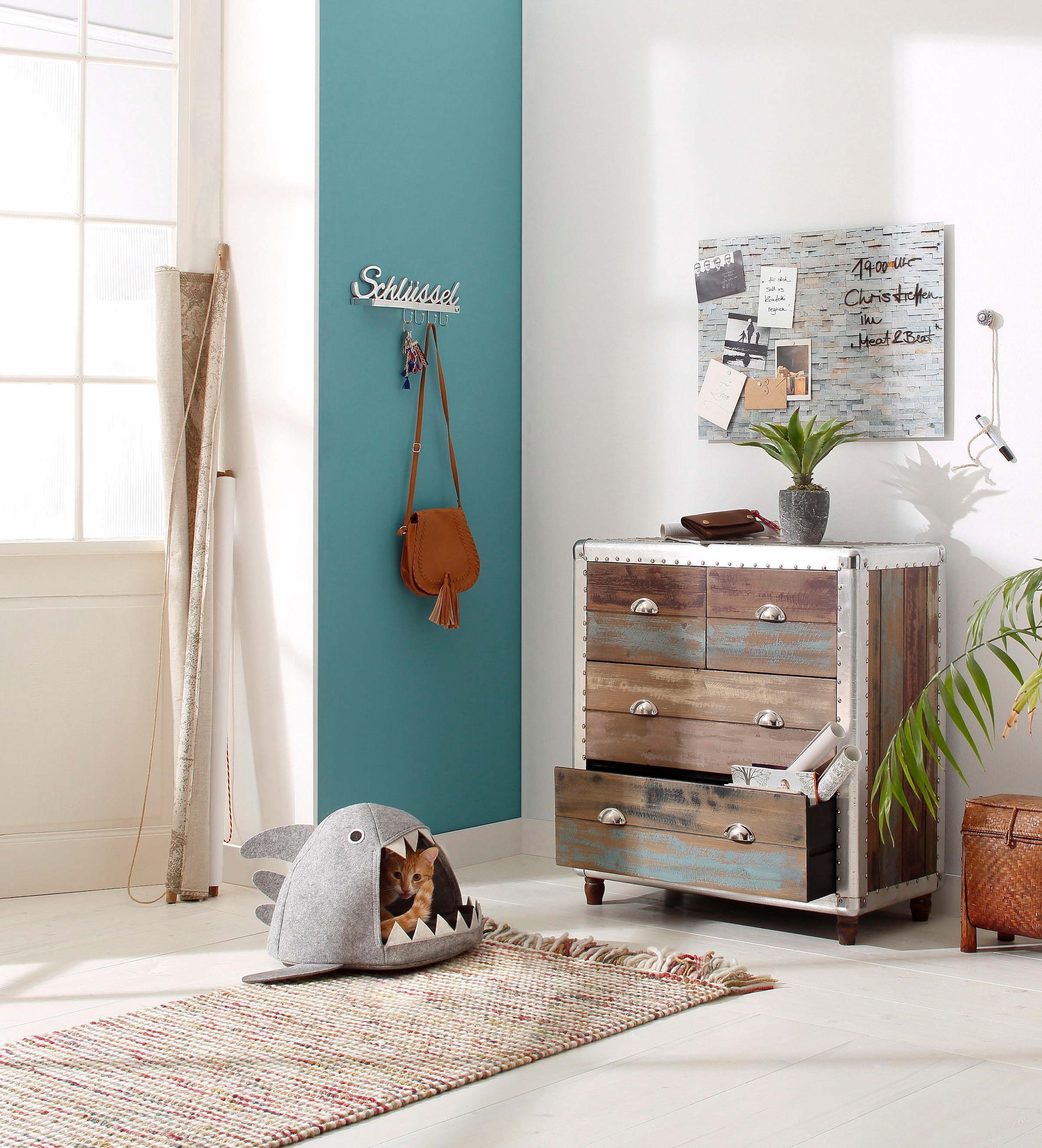Home affaire Magnettafel »Stone Wall« Memoboard, Acrylglas, Stein, magnetisch, Tafel