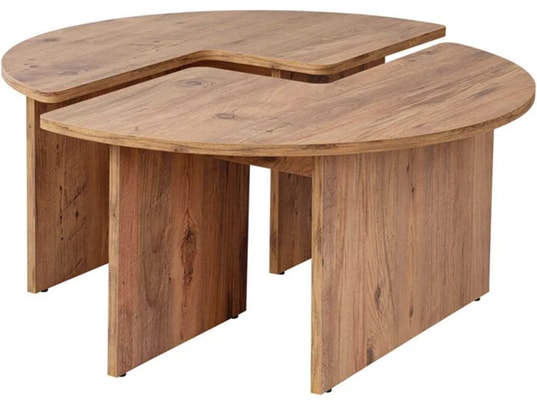 CONCEPT1 - Table basse Moira Pin Atlantique 90 x 90 x h41cm