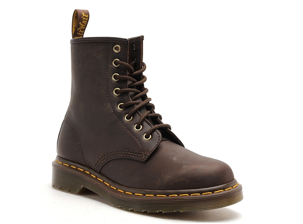 Dr martens boots bottine plates femme 1460 gaucho marron