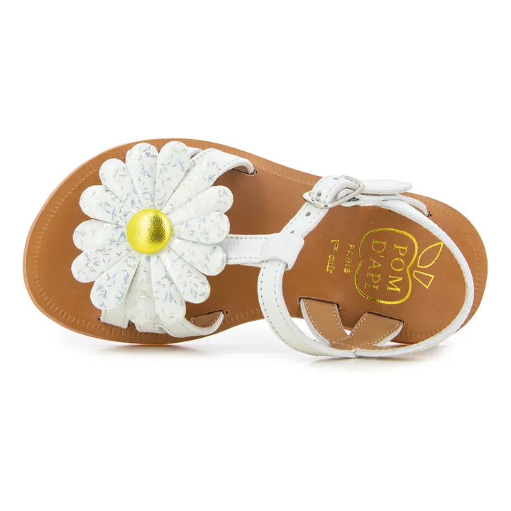Pom d'Api Sandales Plagette Big Flo | Blanc
