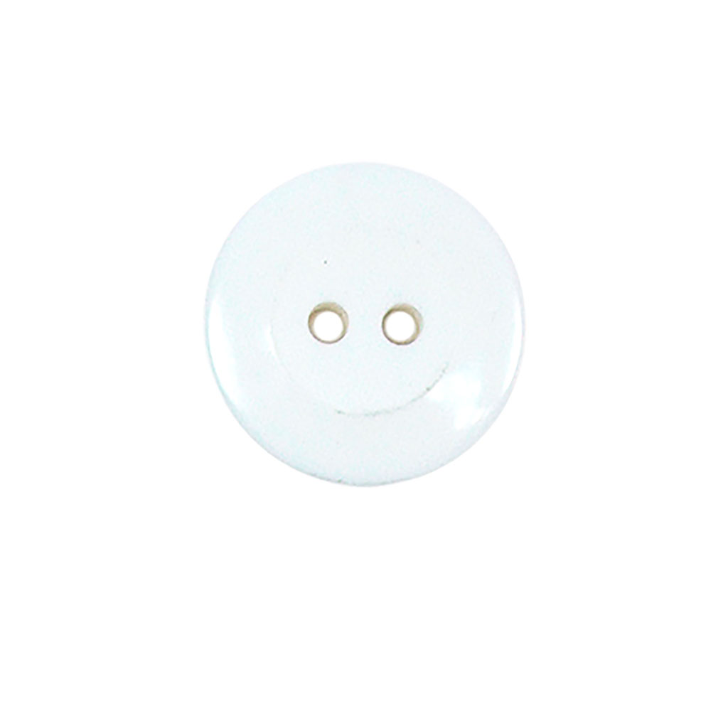 Lot de 5 boutons blancs ronds D 18mm
