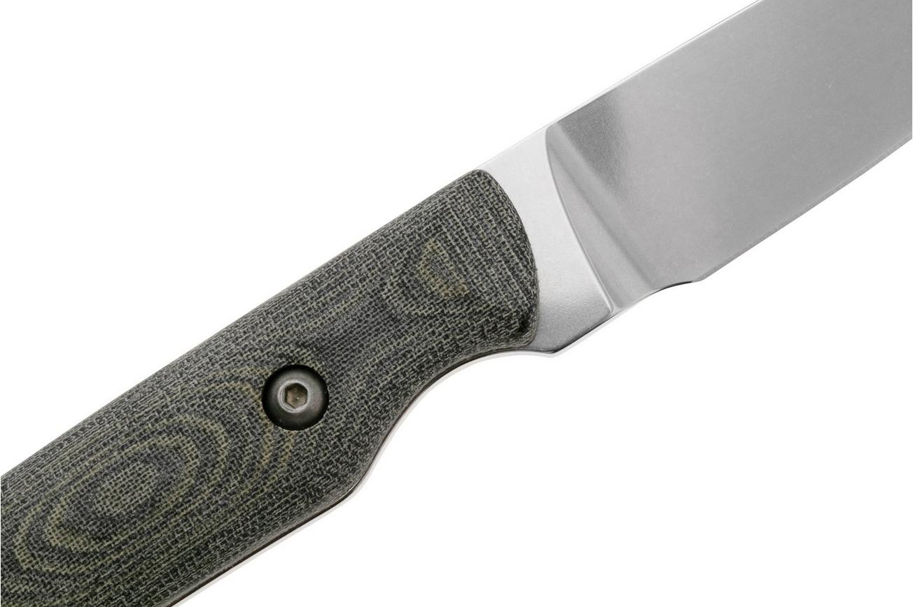 White River Small Game Knife Black-Olive Canvas Micarta, jachtmes,  Owen Baker Jr. design