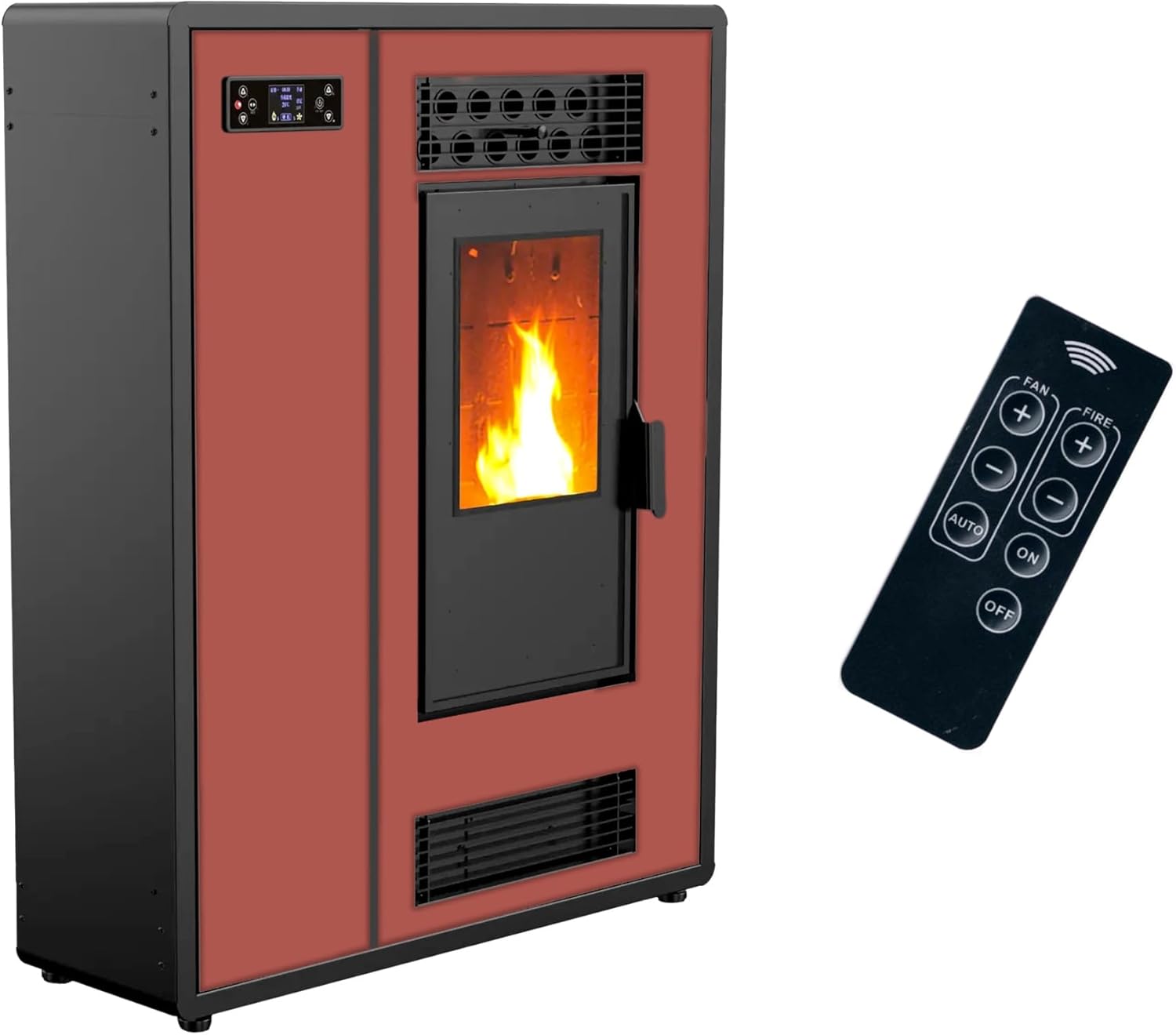 Sannover Air Slim Astral Pelletofen 12,2 kW Bordeaux