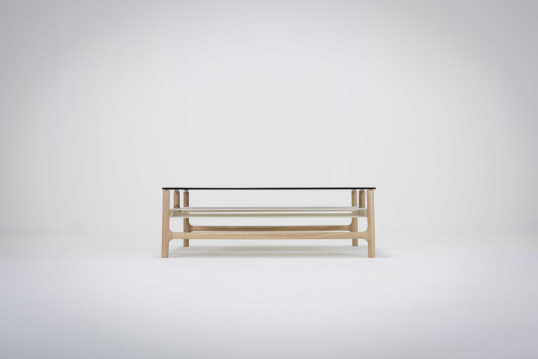 Gazzda Fawn coffee tafel 90x90 whitewash smoked grey