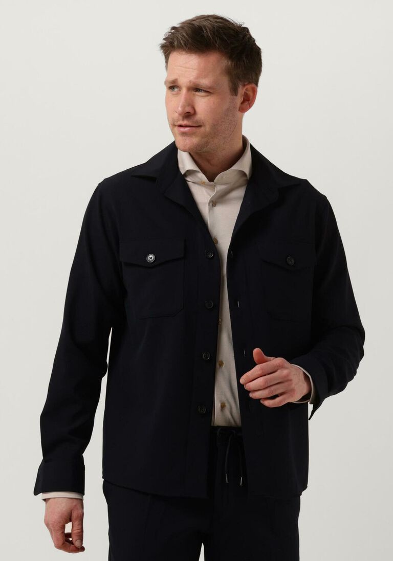 PROFUOMO donkerblauwe profuomo overshirt ppuf10003