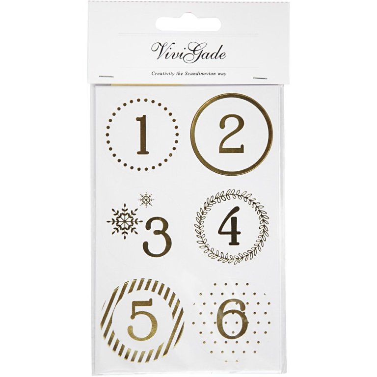 Vivi Gade Adventskalenderzahlen Sticker Set