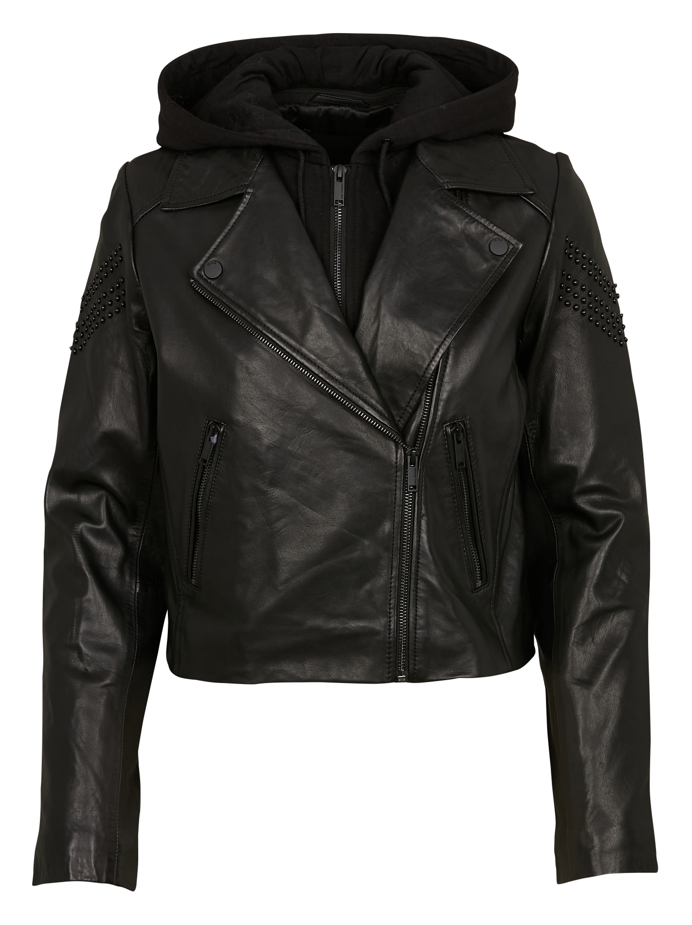 Veste en cuir| Noir