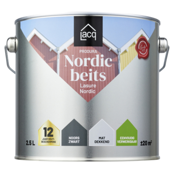 Lacq Produra Nordic beits Noors zwart 2,5 liter