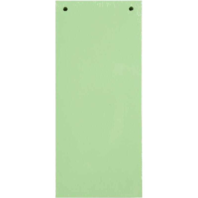 Paquet 100 fiches intercalaires horizontales unies perforées - 105x240mm