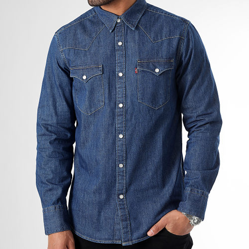 Chemise Manches Longues Jean 85744 Bleu Denim