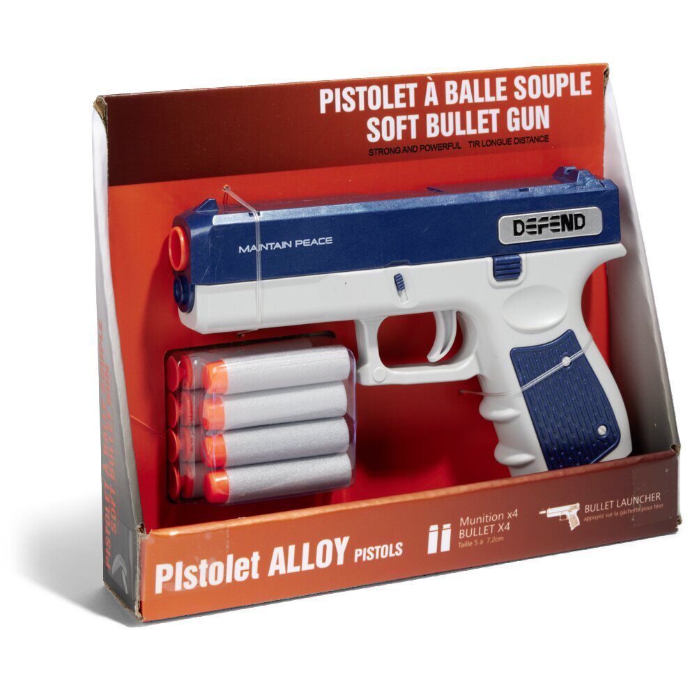 Pistolet fléchette plastique - 4 modèles