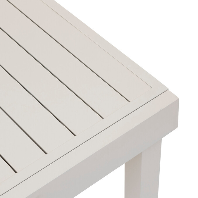 Ensemble table de jardin extensible + 12 fauteuils empilables PIAZZA Argile