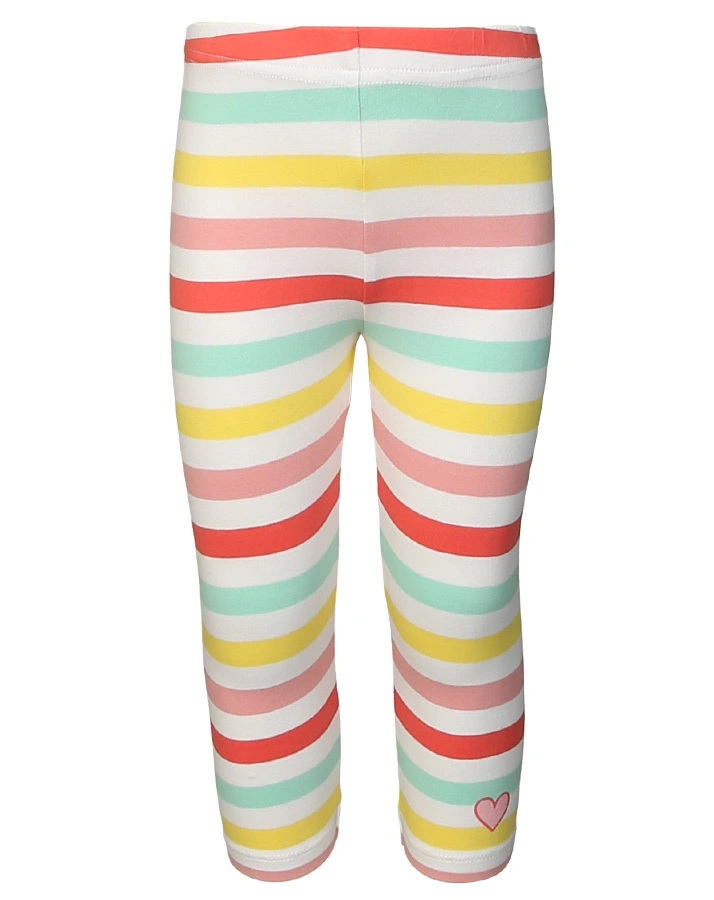 Capri-Leggings SMALL HEART gestreift in bunt (Größe: 116/122)