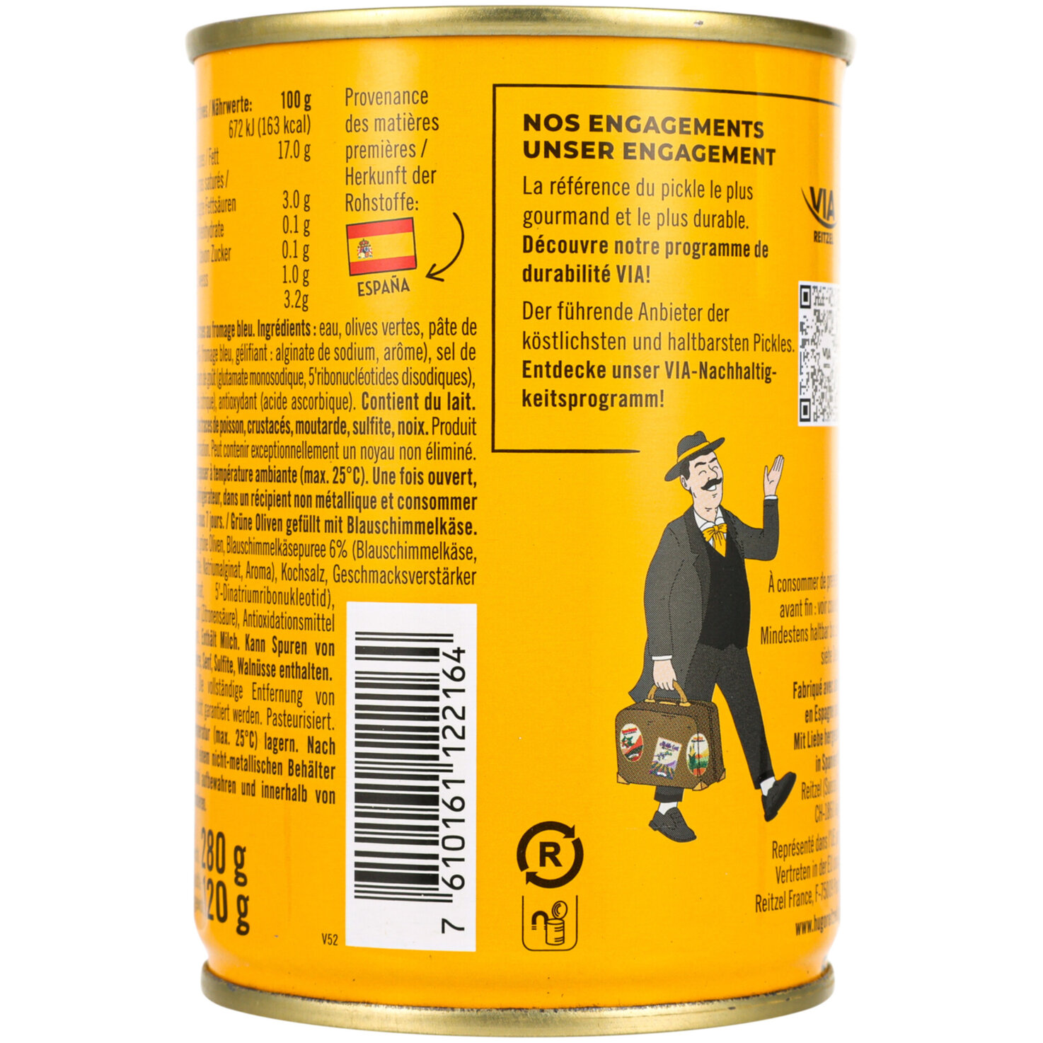 Hugo Reitzel Oliven mit Blau Käse