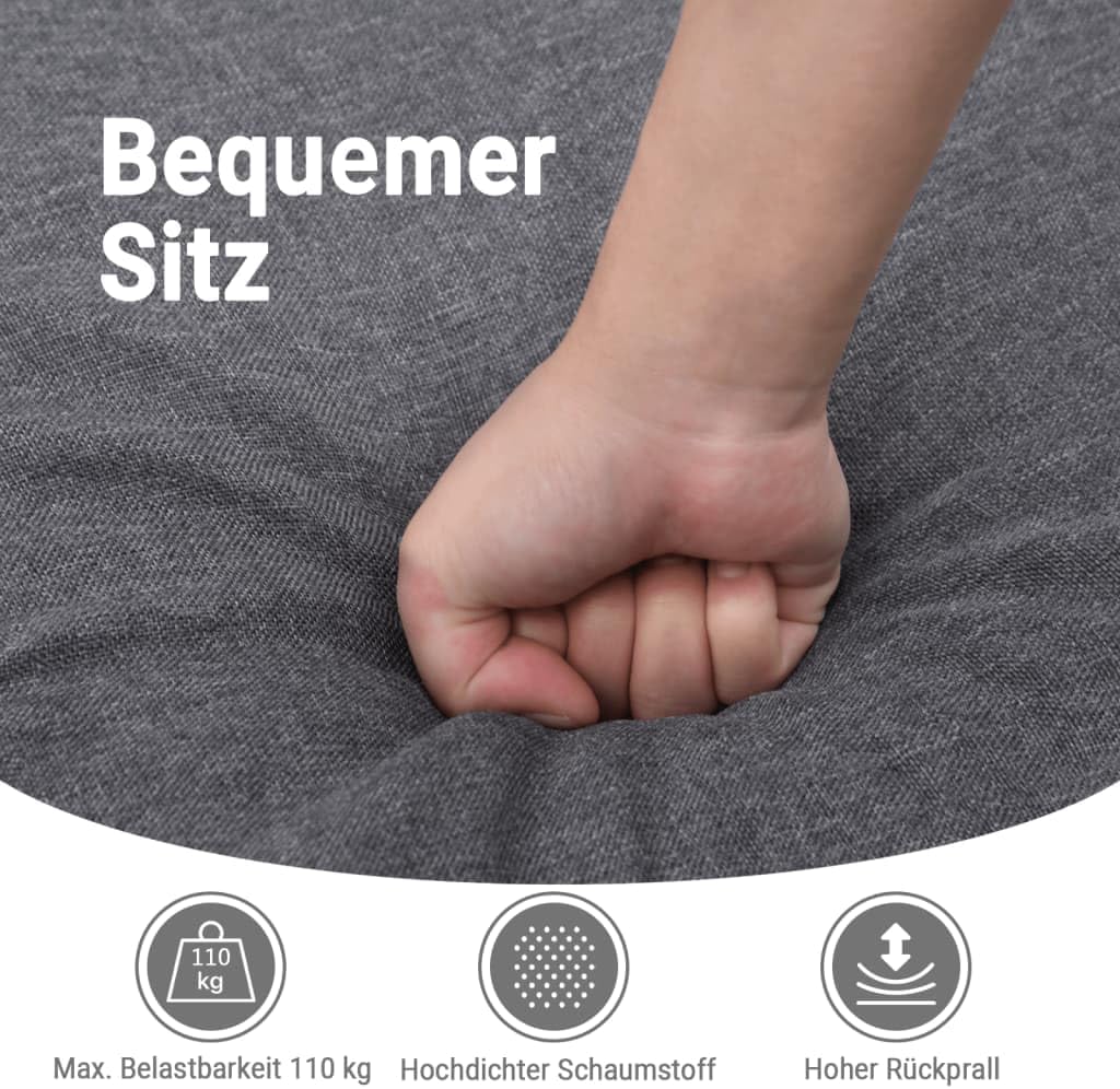 vidaXL Massagesessel, Sessel Verstellbare Rückenlehne Fußteil, Fernsehsessel Relaxsessel mit Liegefunktion, Liegesessel Polstersessel Ruhesessel, Hellgrau Stoff