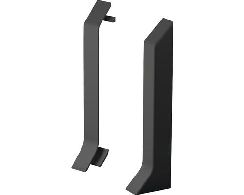 Eindstukken voor hardschuimplint, donkergrijs, 60 mm