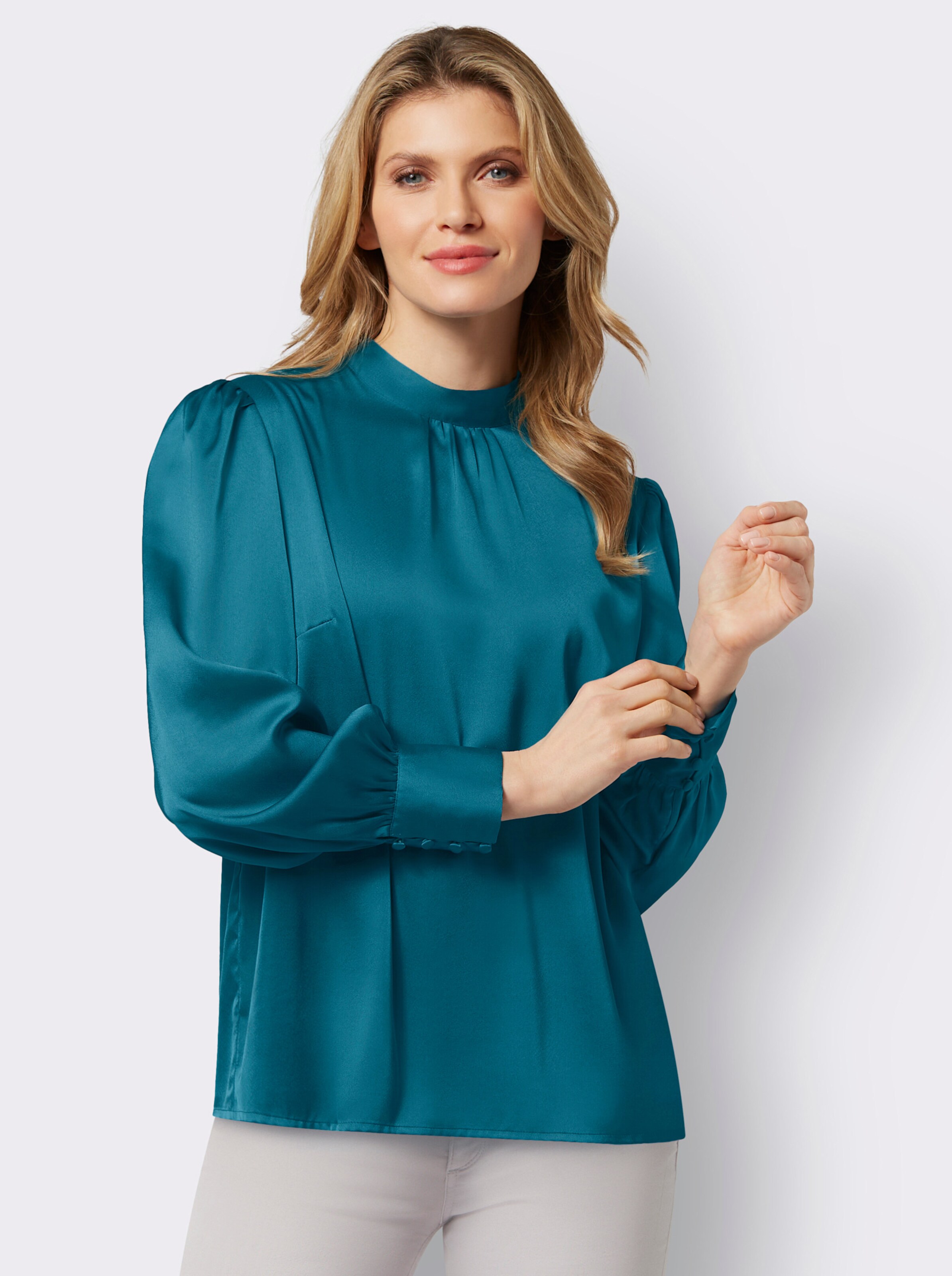 Satin-Bluse