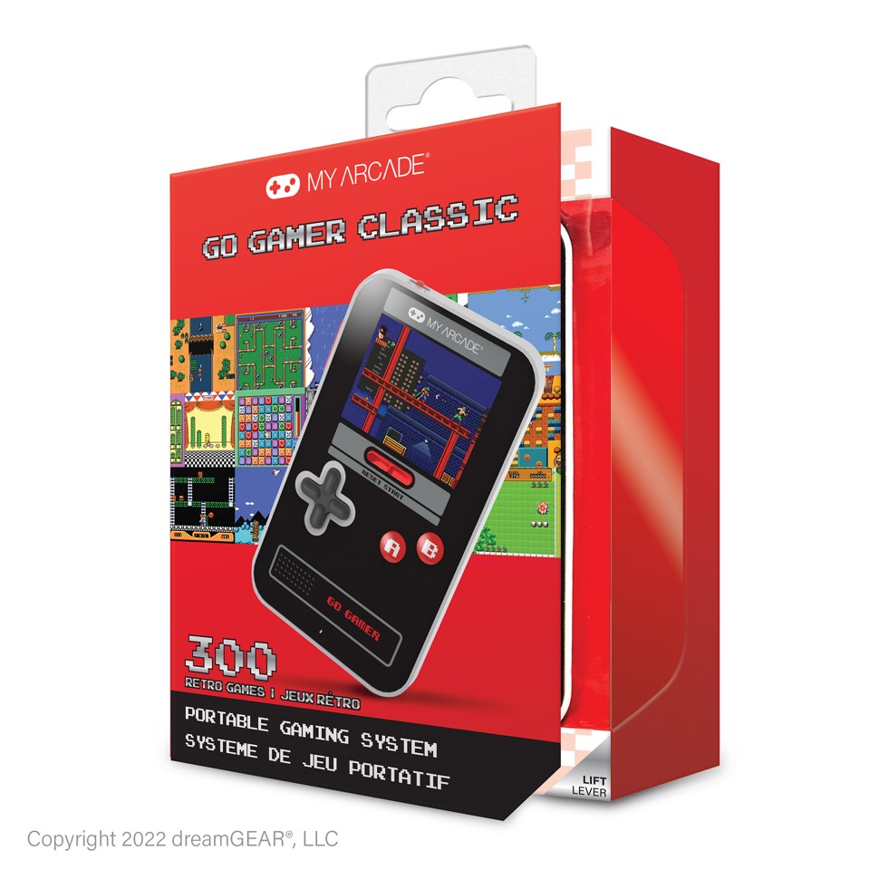 MY ARCADE, GO GAMER CLASSIC (300 GAMES IN 1), BLACK, GRAY, RED