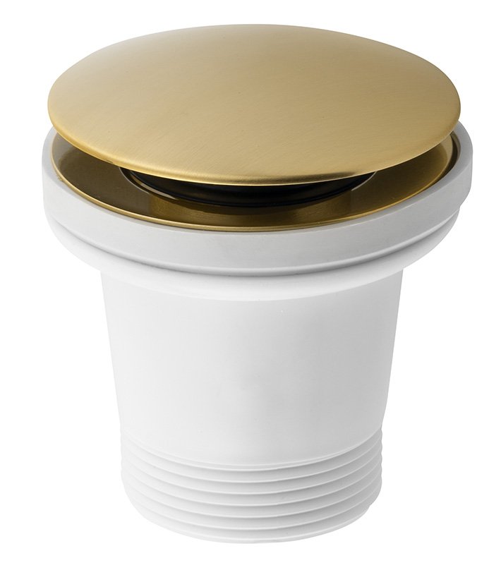 Polysan badplug voor baden zonder overloop goud mat