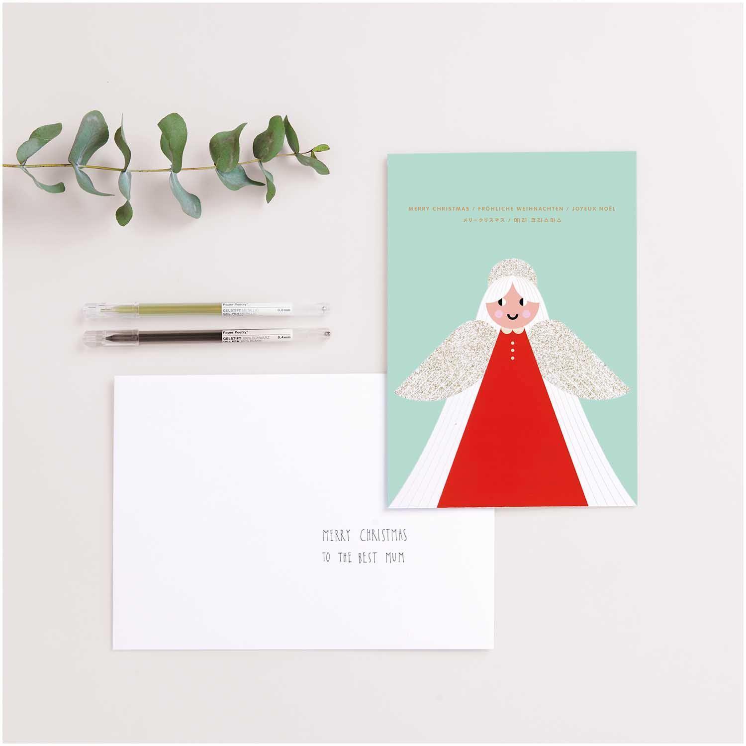 Kartenset I love Christmas, Engel FSC MIX