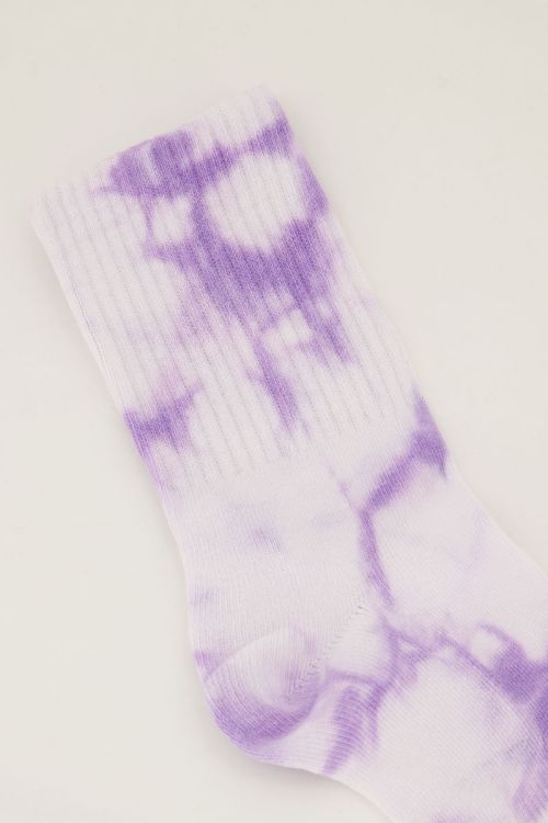 Tie dye sokken paars