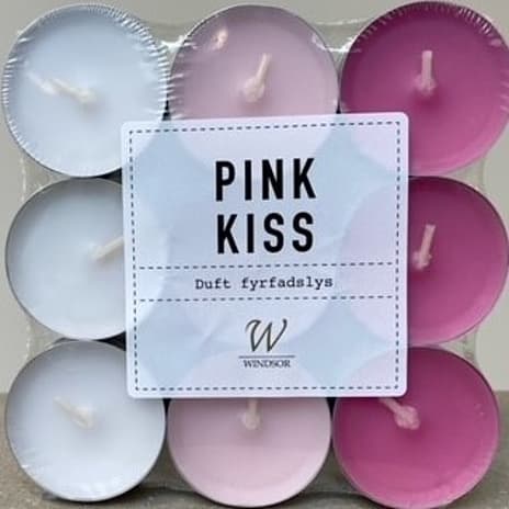 Windsor fyrfadslys med duft 18-pak - pink kiss