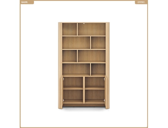OTITEC - Bibliothèque - l.103 x h.170 x p.39 cm - baeri - chêne