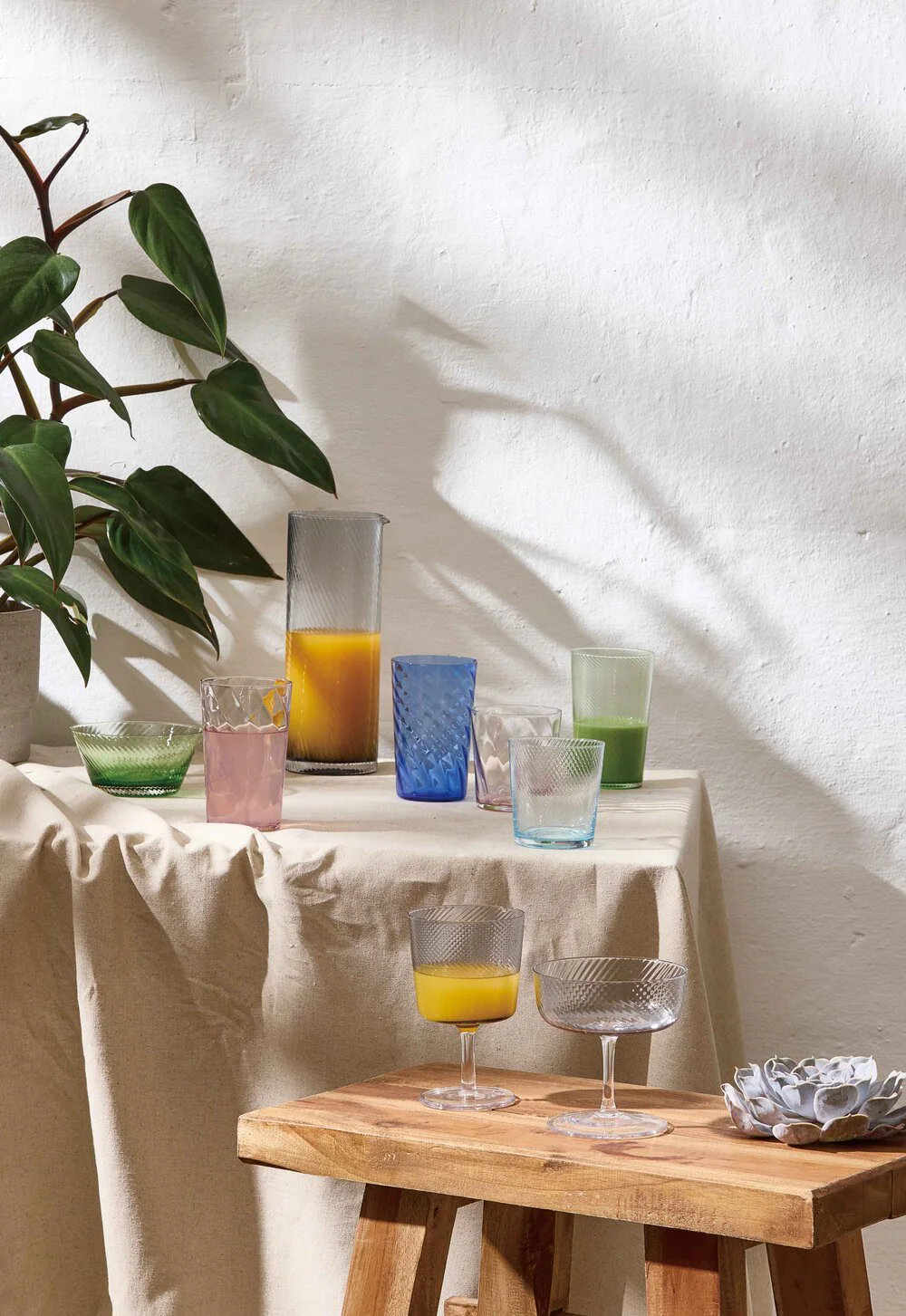 RAW  Unique Optic Low Water glas, pink - 30 cl.