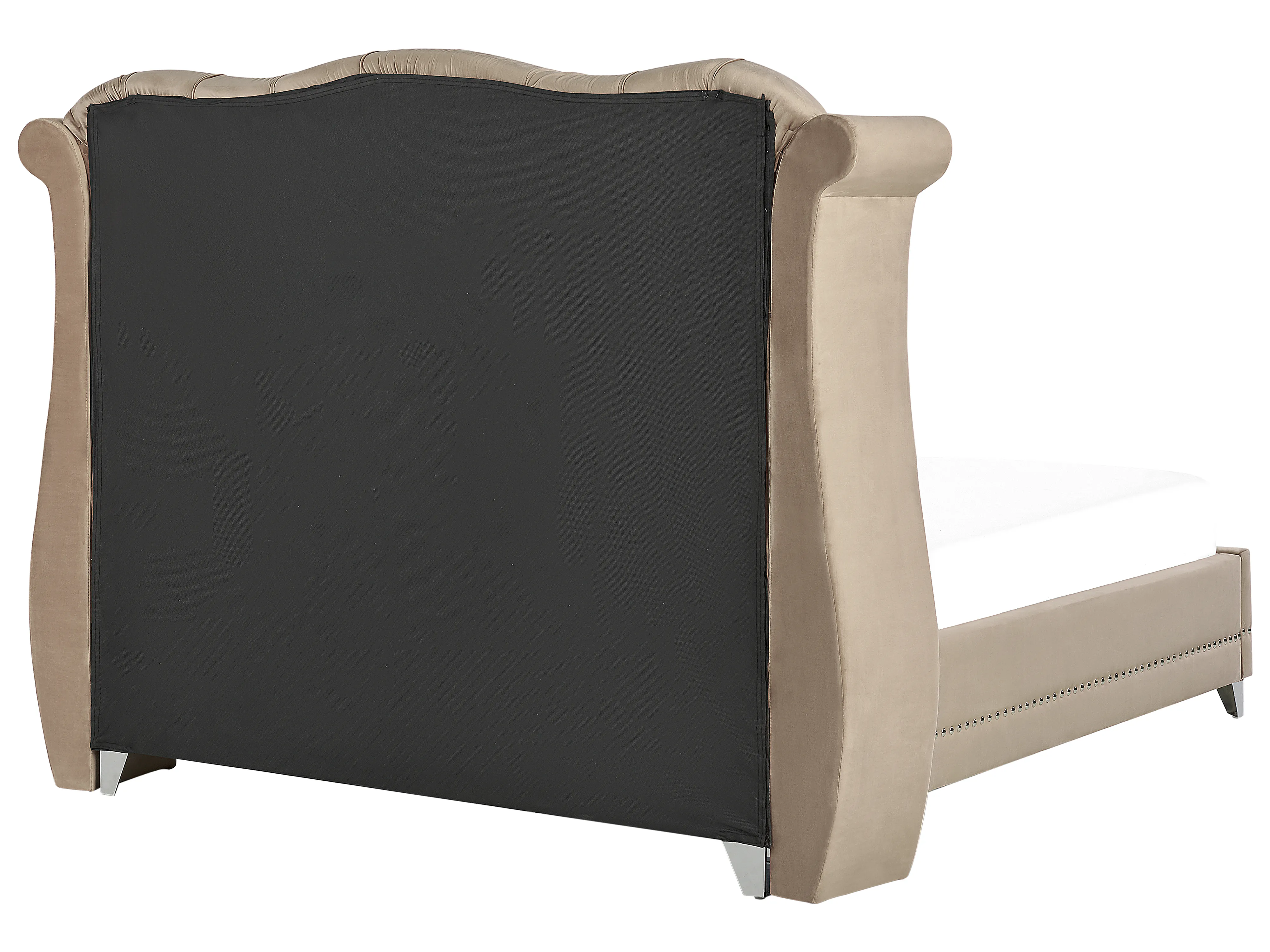 Bed Fluweel AYETTE 180 x 200 cm Taupe