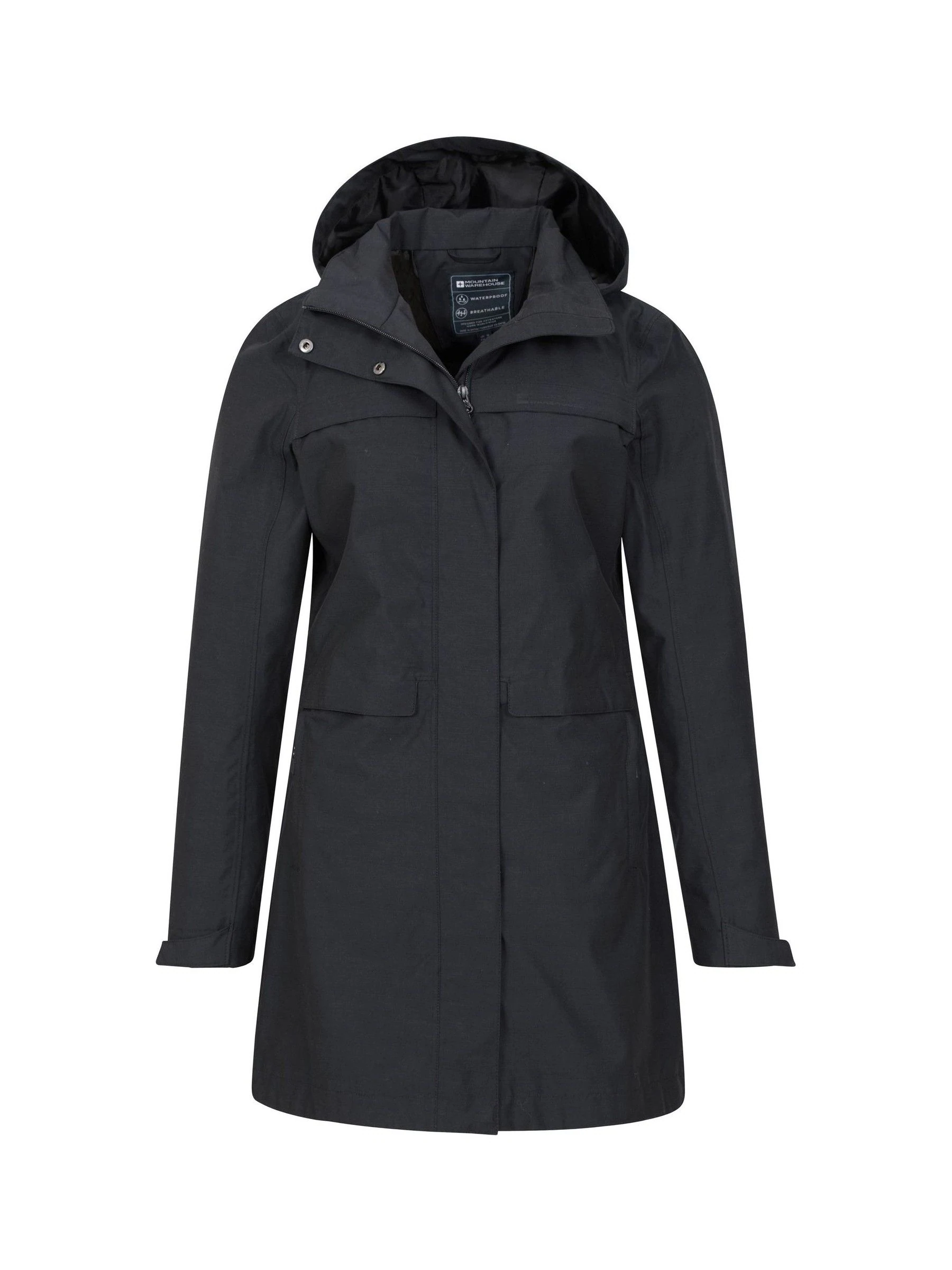 Zwart - Mountain Warehouse - Cloud Burst - Waterdicht damesjack met textuur