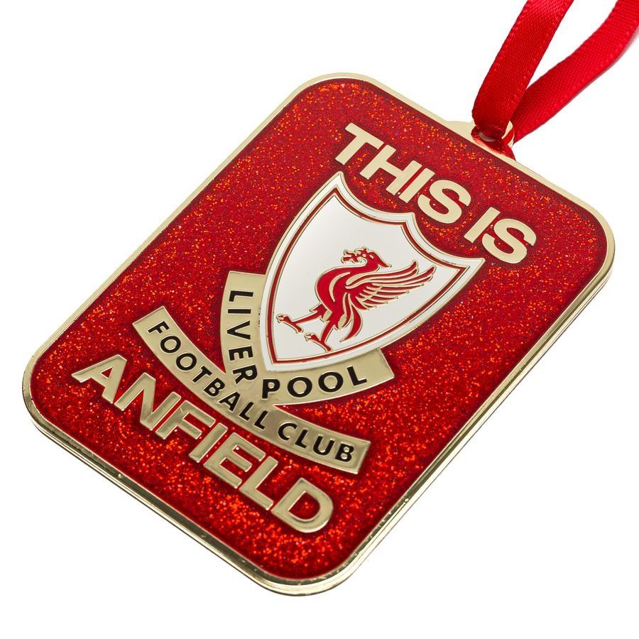 Liverpool This Is Anfield Glitter Christmas Decoration - Rouge
