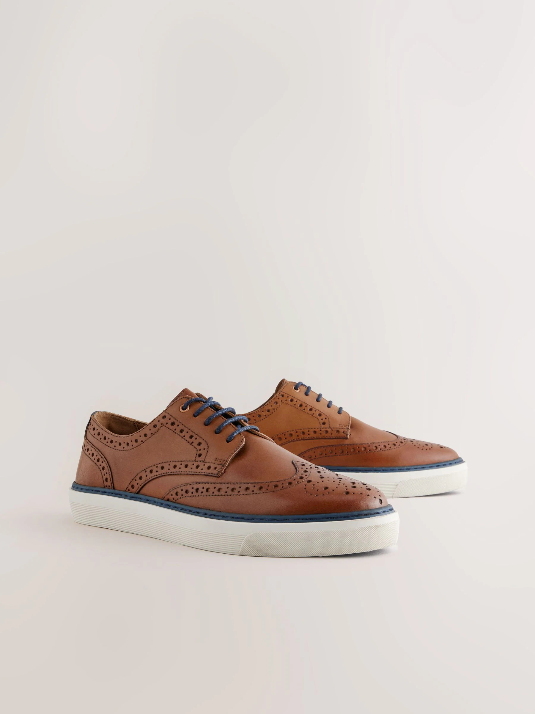 Lichtbruin - Brogues met cupsole