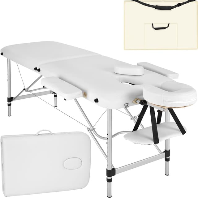 Massagebriks i aluminium med 2 zoner, polstring + taske