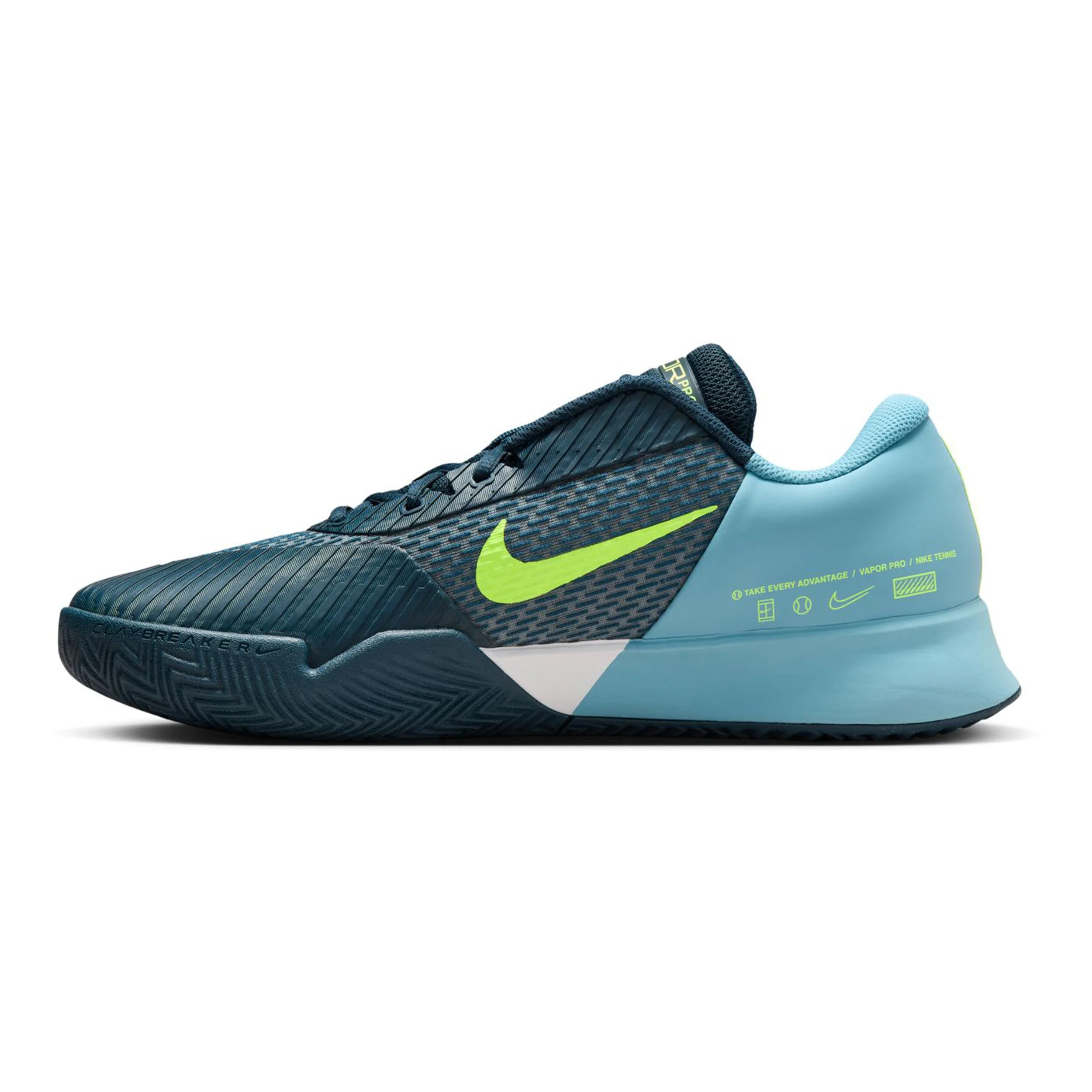 Nike Air Zoom Vapor Pro 2 Chaussure Terre Battue Hommes - Bleu Foncé , Turquoise