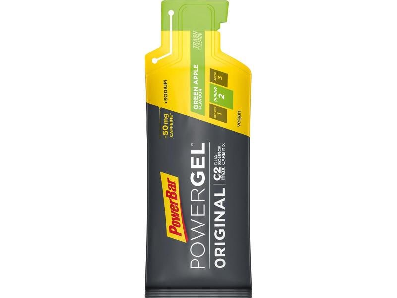 PowerBar Nahrungsgel PowerGel Original   Koffein Green Appl Nahrungsgel zur Förderung von Ausdauer/Energie