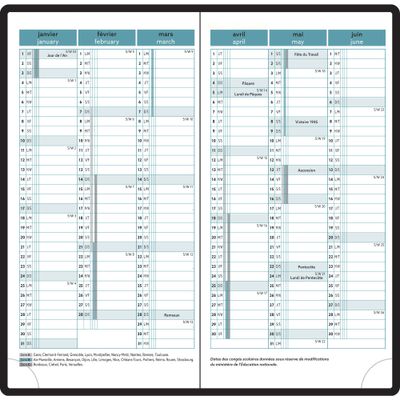 Agenda de poche Gwenaëlle Trolez EasyTime 17 - 1 semaine sur 2 pages - 9 x 17,5 cm - Poissons - Exacompta