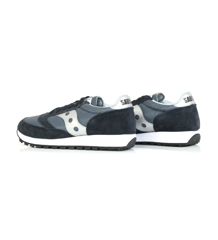 Tênis Saucony Jazz 81 em couro azul-marinho
