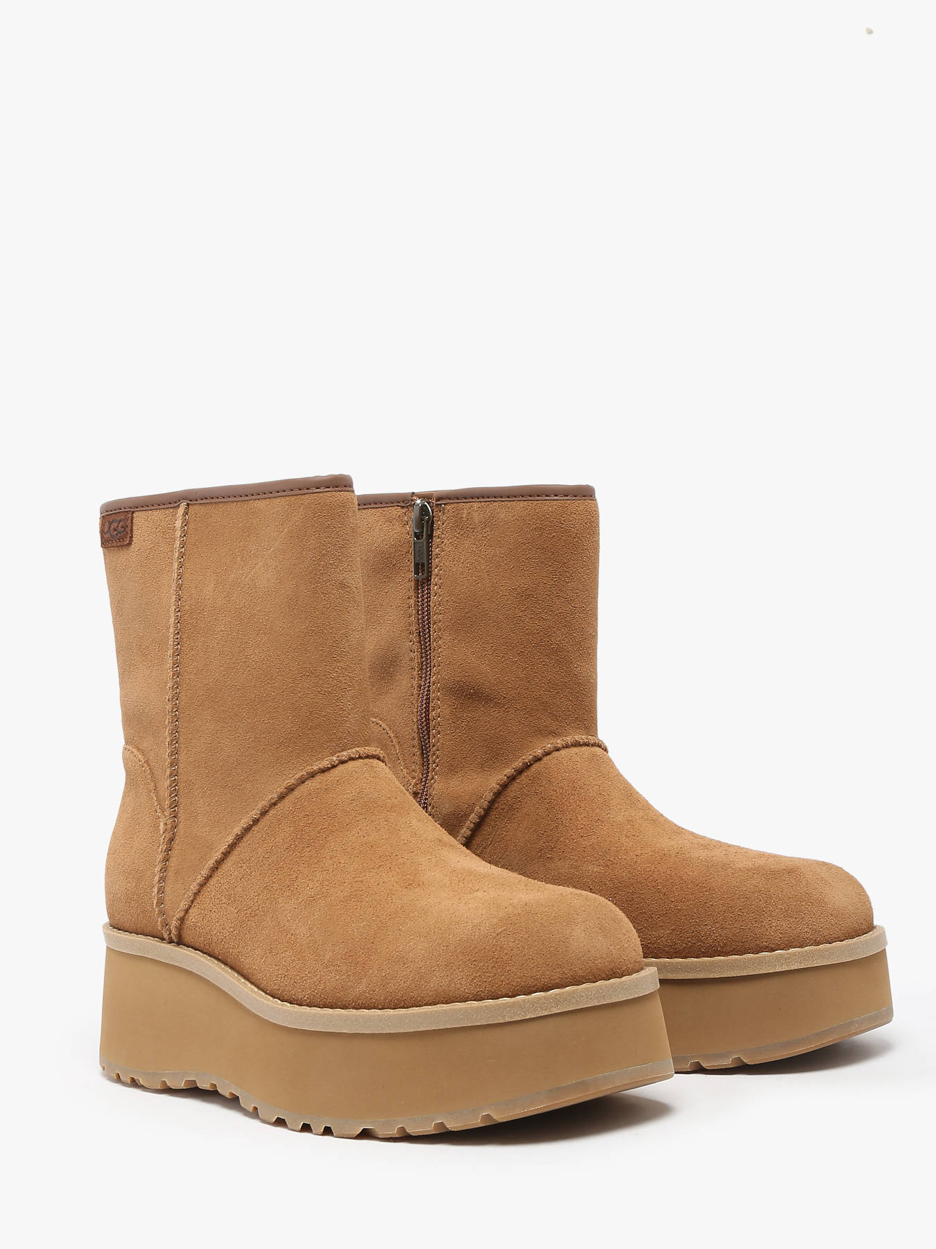 Bottes semelle compense en cuir UGG